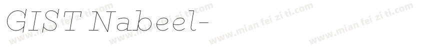 GIST Nabeel字体转换
